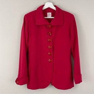 Gramercy Atelier Custom Charleston Jacket ZC-003 Wool Button Front Blazer Red